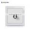 Haiyi White Glass Panel High Crystal 1 Gang Phone Tel Socket