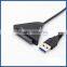 2.5" 3.5" HDD/SSD adapter USB 3.0 to SATA III 6Gbps Adapter Dongle cable with 12V DC interface