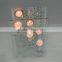 2016 wholesale mercury clear plastic tealight holder with x'mas design