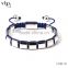steel color square round beads bracelet handmade jewelry small moq accept corrosion engraving logo accessories