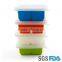 FDA&SGS eco-friendly customized 4 cavity silicone food preservation box