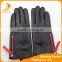 Ladies fashion sheepskin leather gloves with silver zipper and red belt the best sell Hot mother fashion gloves