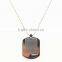 Stainless Steel Matte And High Polish Double Pendant Necklace Engravable