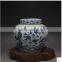 Ming Dynasty antique floral design blue and white ceramic jars for showroom