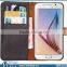 Zebra Texture Wallet Case for S6 with Lanyard,Flip Leather Case for S6 with Card Holder