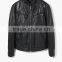 Men Studded Black Leather Jacket With Belt