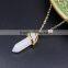 Handmade natural white lucky crystal stones pendant jewelry wholesale