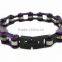 Shenzhen Jewelry 316L Stainless steel bracelet Jewelry motorcycle chain bracelet /purple bicycle chain bracelet/crystal bracelet