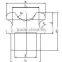 Line post polymer insulator end fitting tie type