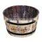 China supply new solid wood ice water bucket with rope handle ,wholesale wooden bucket