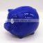 plastic blue piggy bank money box for kids