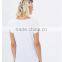 High quality women v neck strench cotton t shirt fitted wholesale
