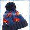 car knitted kids hats/pom hat