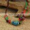 Colorful natural necklace ceramic necklace for women's