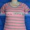 Neon Stripes Round Neck Plus Size Blouse for Middle Aged Women
