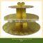 Gold 3 tire cupcake stand