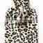 BS standard natural rubber hot water bottle with brown leopard fleece cover