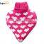 2 liters rubber hot water bottle with heart deisign knitted cover
