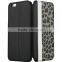 Protective leopard pattern pu leather case for iphone 6 plus