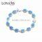 925 Sterling Silver Blue Opal Handmade Bracelet SBI184W