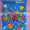 High density polyethylene colorful happy birthday plastic candy bag for kids