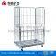 Convenient operation steel rolling swivel casters with brakes storage mobile containers transportation trolly