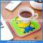fashion silicone pot mat cartoon silicone cup mat