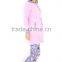 Kevince women polar fleece pyjamas set purple heart 1000pcs up OEM factory directly