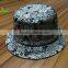 Cheap and high quality custom sublimation printed fabric fisherman bucket hat with embroidery logo