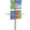 church pulpit designs Acrylic Podium for Floor, Aluminum Pole & Base, 6 Brochure Pockets - Clear & Silver