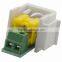 Keystone RCA Connector With Yellow Color And Backside Screw Connection