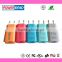 Low price high quality mini dual port usb charger coloful Mobile Phone Charger 5V