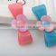 Plastic flower hair accessory with bead hot sale ladies hair accessories solid color bowknot barrette