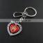 Carabiner Keychain Type and Metal Material metal heart shape rotating key chain