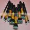 Hot sale Wood Cosmetic 10pcs makeup brushes