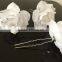 White Fabric Bridal Wedding Flower U Hairpin
