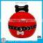 Red Ceramic Glazed Pet Treat Jar