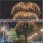 High quality high simulation new year colorful led firework tree light artificial plant outdoor