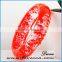 Handmade gift clear real flower bracelet resin flower bangle