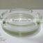 glass Material frosted round glass ashtray with cute decal design