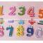 popular wooden lovely number label stickers for kids