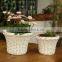 Garden indoor wicker flower pots plastic liners