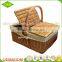 Factory price graceful washable rectangular new poly willow wicker picnic hamper basket