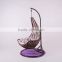 Rattan egg hanging indoor swing chair with stand