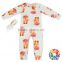 Kids Girls Fox Prints One Piece Jumpsuit With Long Pants Wholesale Baby Long Sleeve Romper Baby Jumpsuit With Headband Set