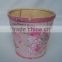 beautiful decal wooden flower pot garden wood pot with plastic liner