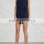 Wholesale Women Apparel Sleeveless Latest Short Legs Navy Cashmere Playsuit(DQE0132J)