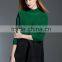 Women spring models casual two contrast colors pleated dress