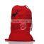 Personalized Canvas Santa Sack With Red Drawstring