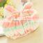 Hot Selling Candy Color Elastic Bow Velvet Elastic Shower Headbands